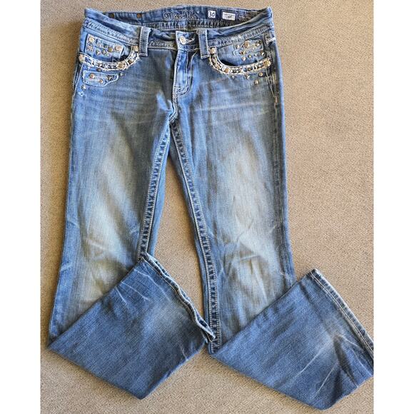 Miss Me 
Easy Boot Studded Mid Rise Jeans - Picture 1 of 4